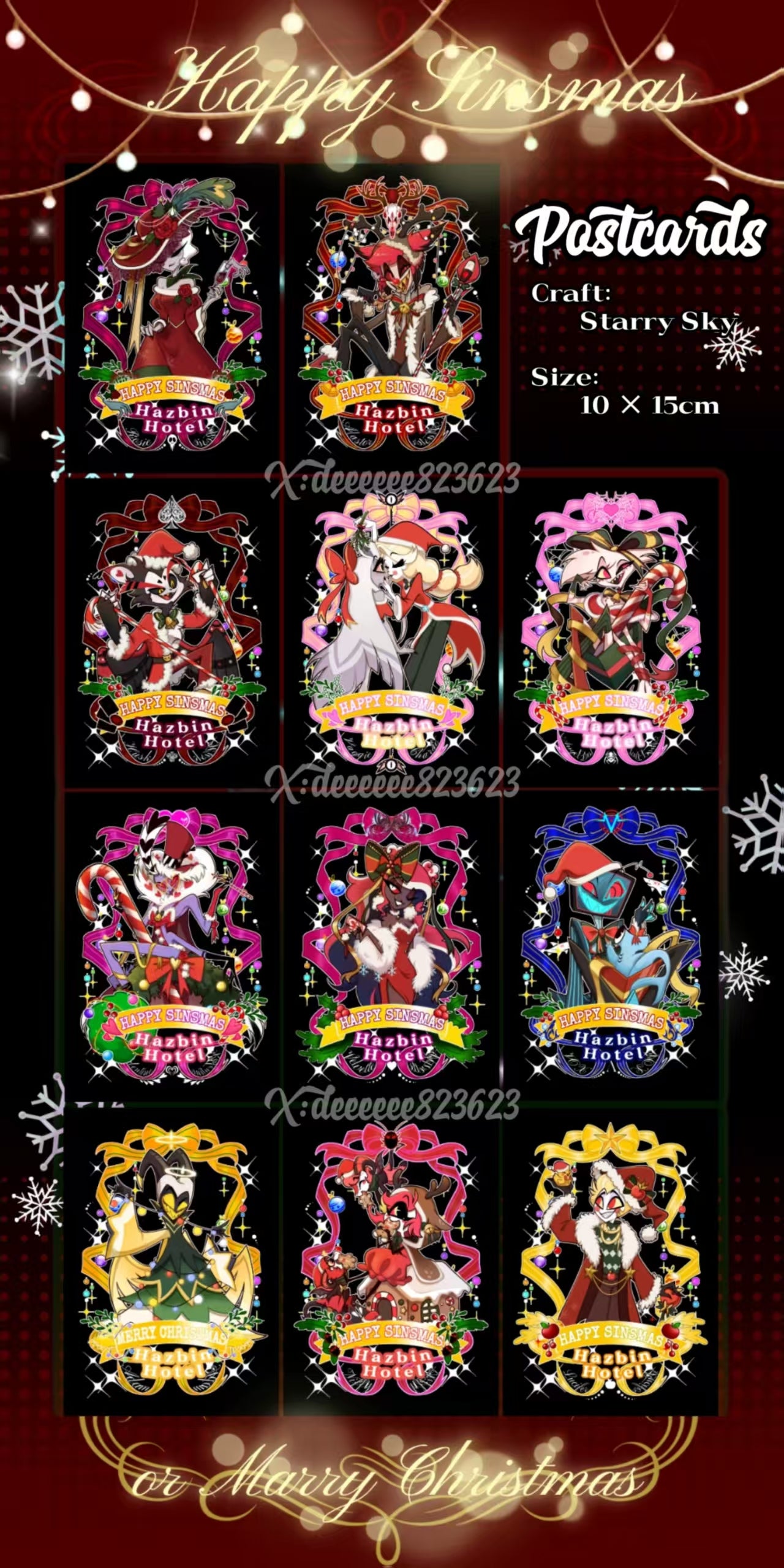 PRE-ORDER Merry Sinsmas Hazbin Hotel Acrylic Standee