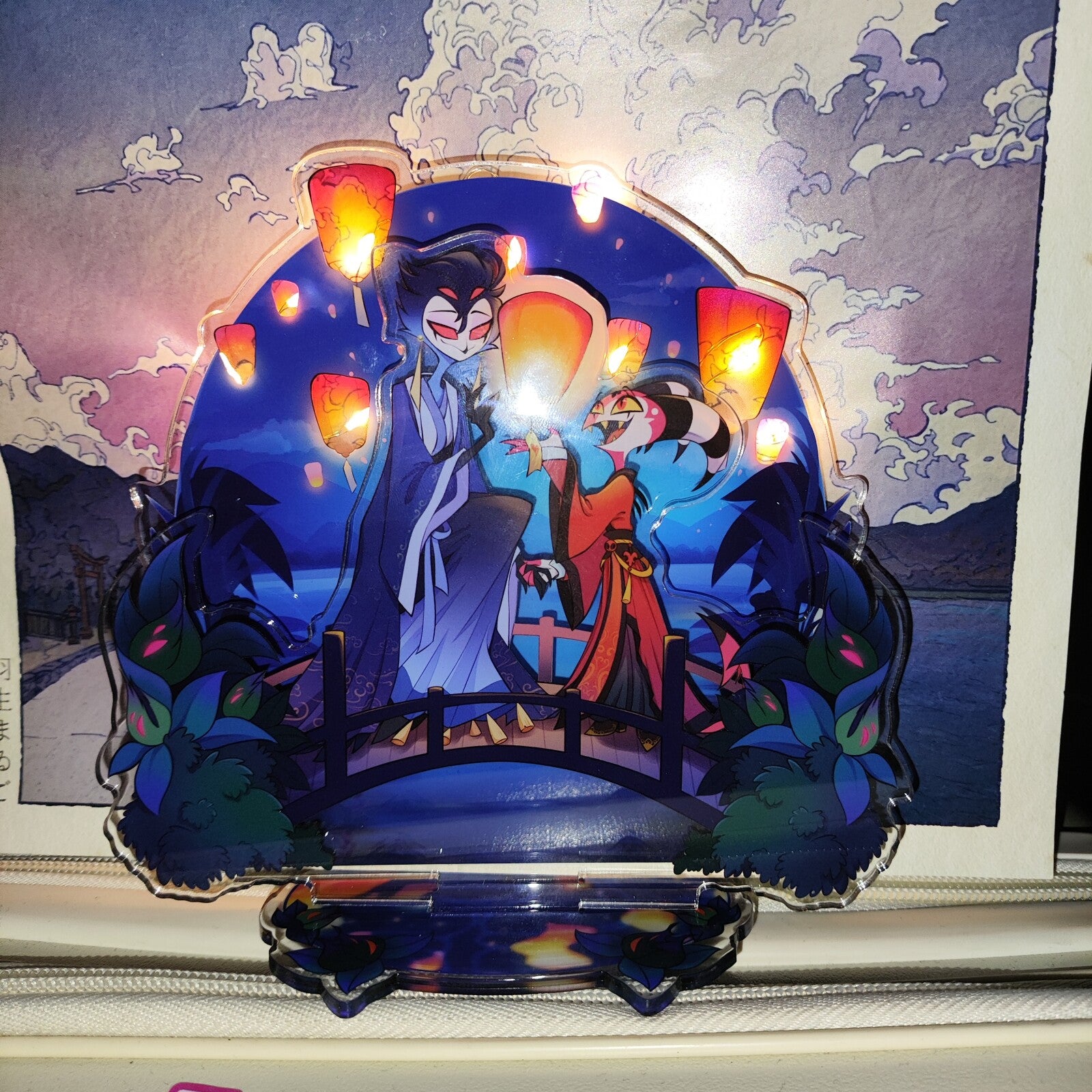 PRE-ORDER Helluva Boss Blitz and Stolas Sky Lantern Acrylic Standee