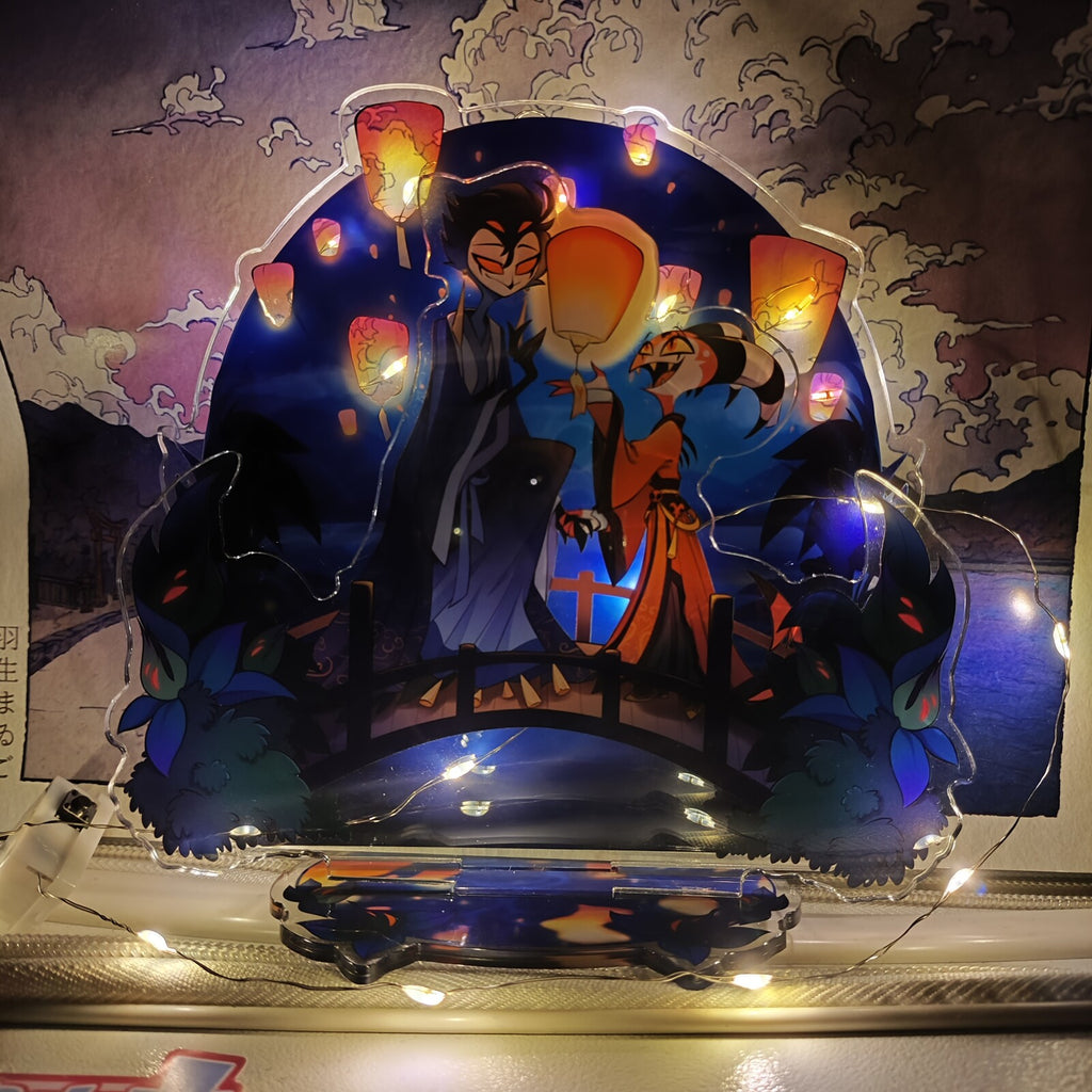 PRE-ORDER Helluva Boss Blitz and Stolas Sky Lantern Acrylic Standee