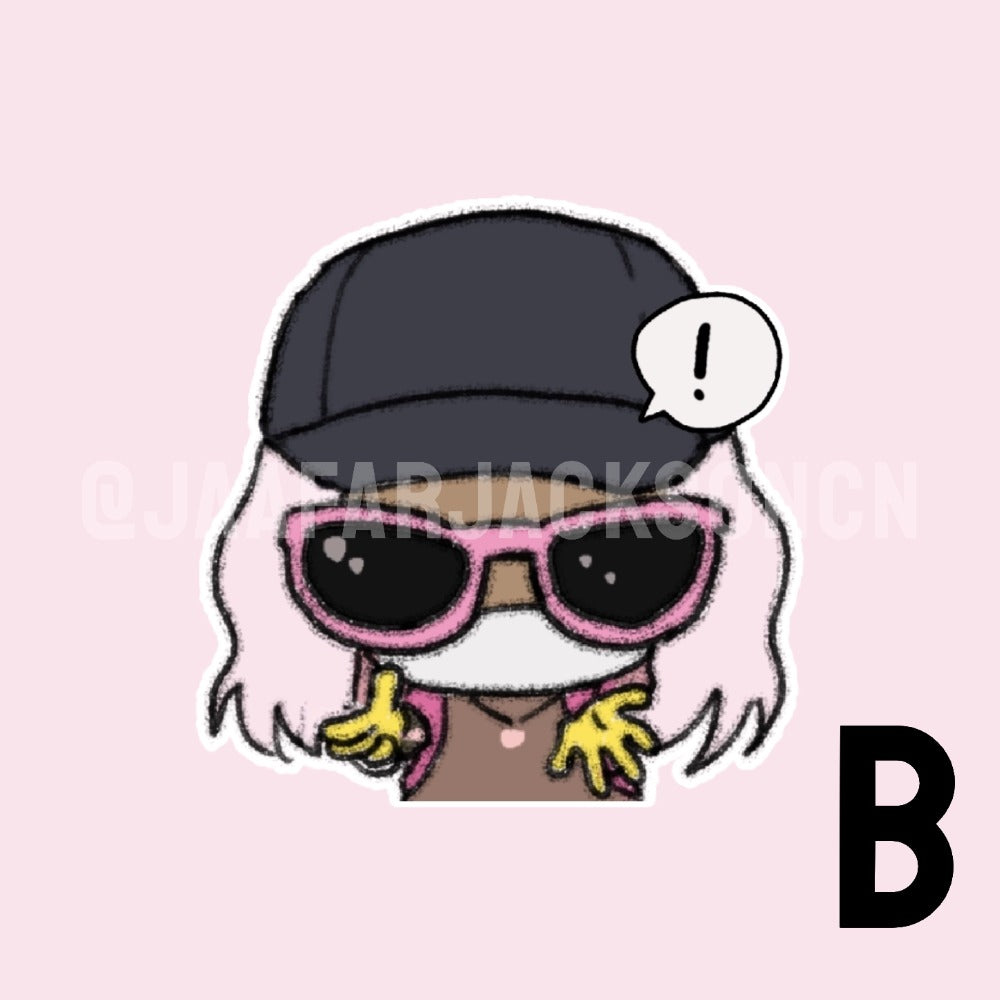 Jaafar Jackson SUPER MAX Acrylic Charms and PET Stickers