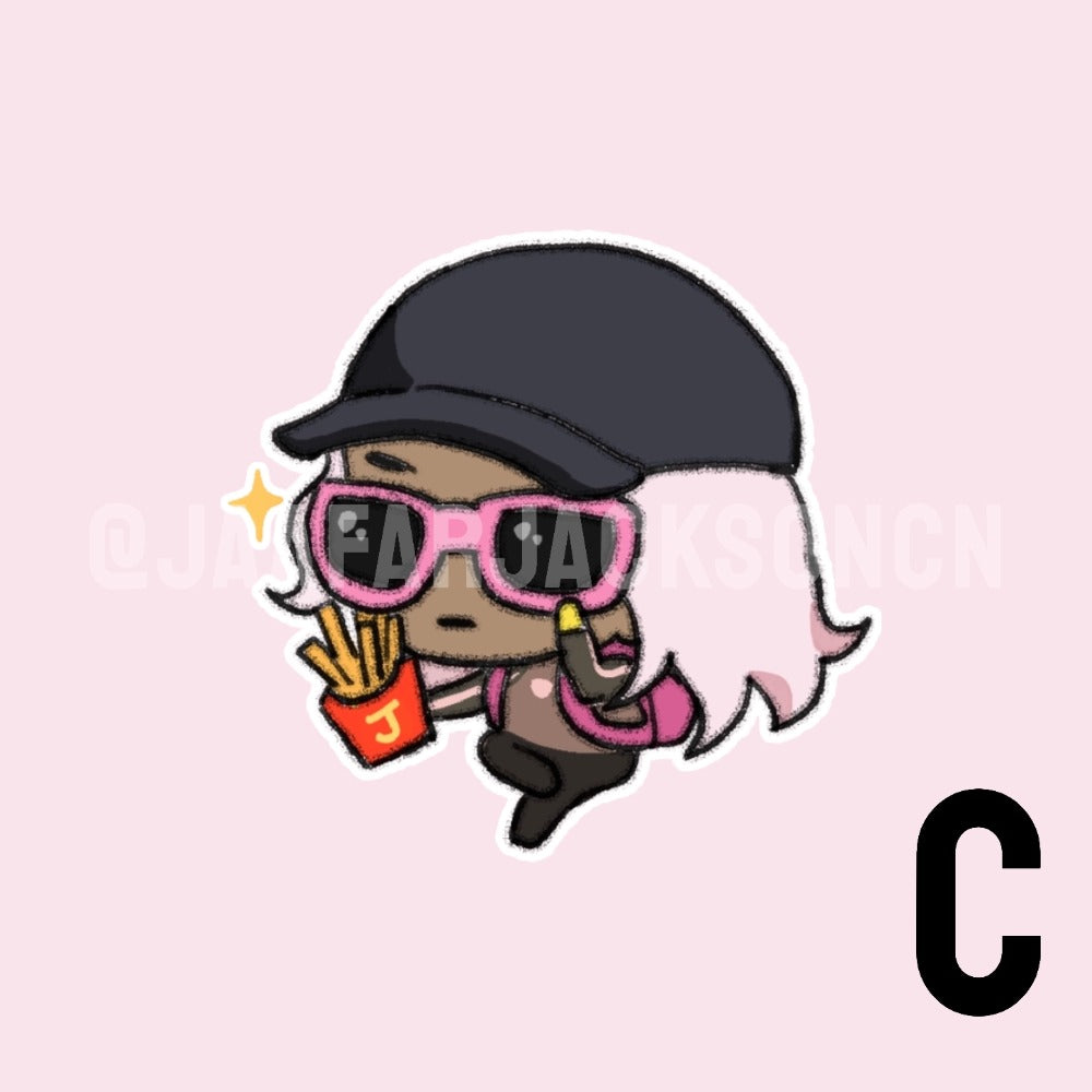 Jaafar Jackson SUPER MAX Acrylic Charms and PET Stickers