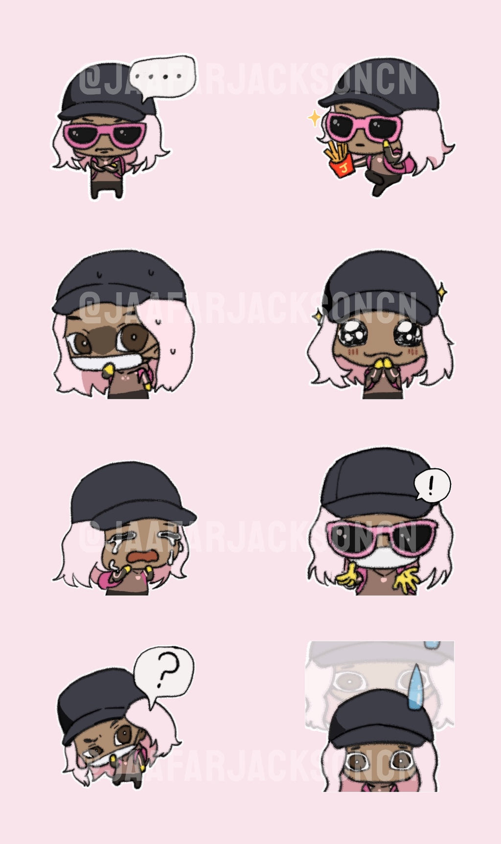 Jaafar Jackson SUPER MAX Acrylic Charms and PET Stickers