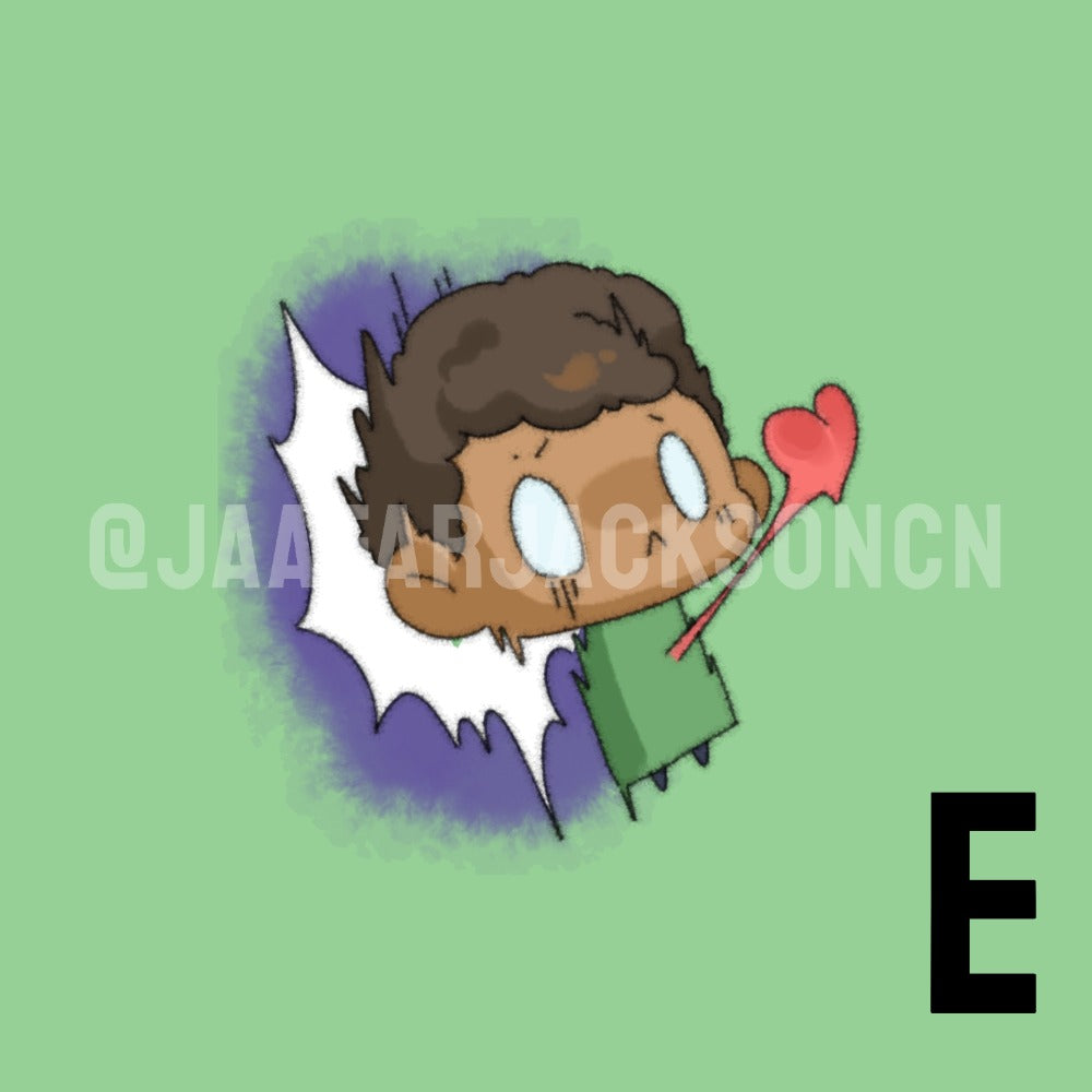 Jaafar Jackson in Green Sweater Acrylic Charms and Stickers