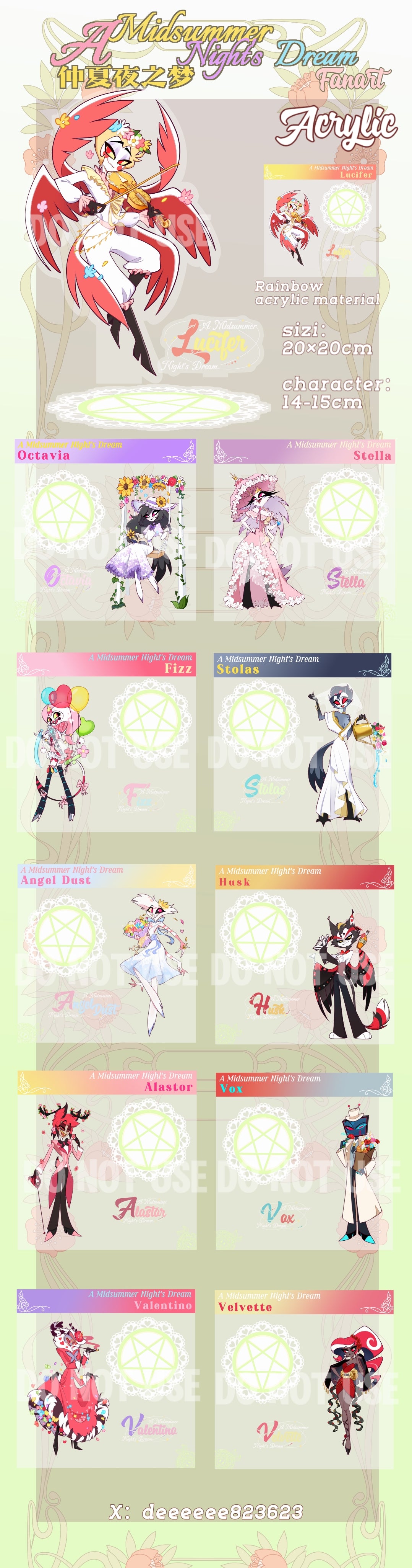 PRE-ORDER A Midsummer Night's Dream Series Acrylic Standee Hazbin Hotel Helluva Boss